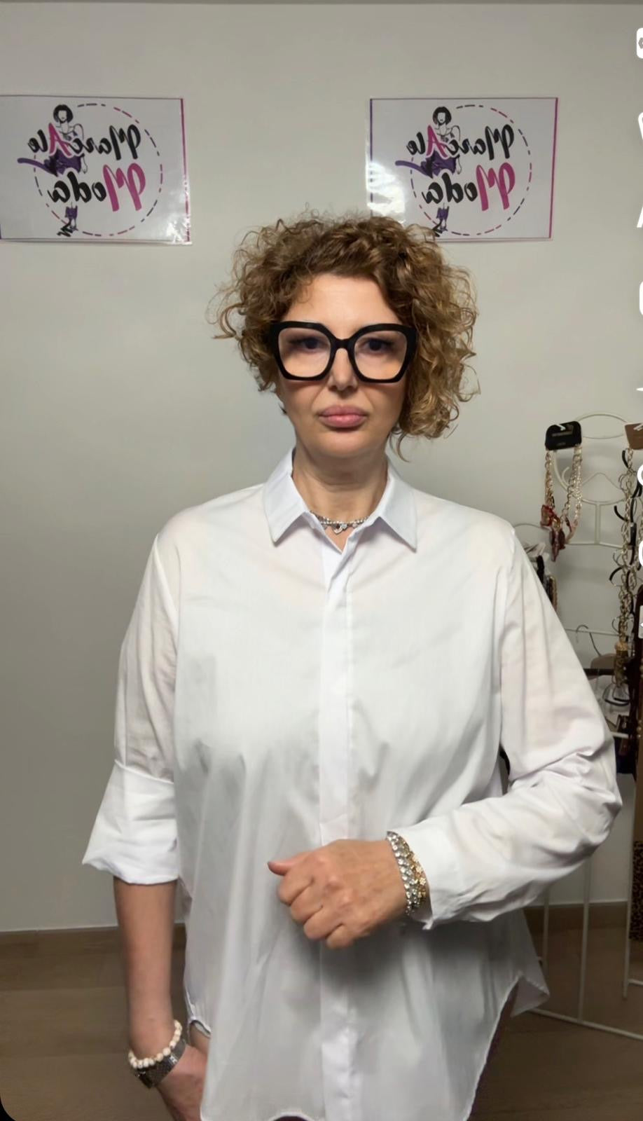 Camicia in cotone eslasicizzato