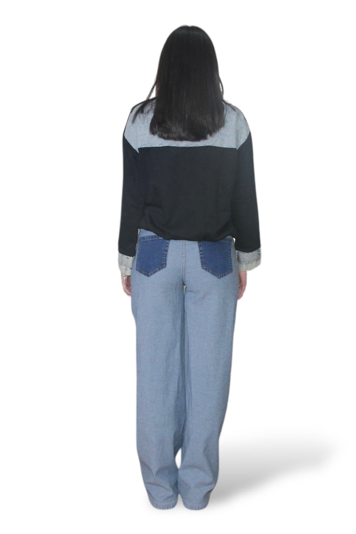 Jeans a zampa rovesciati