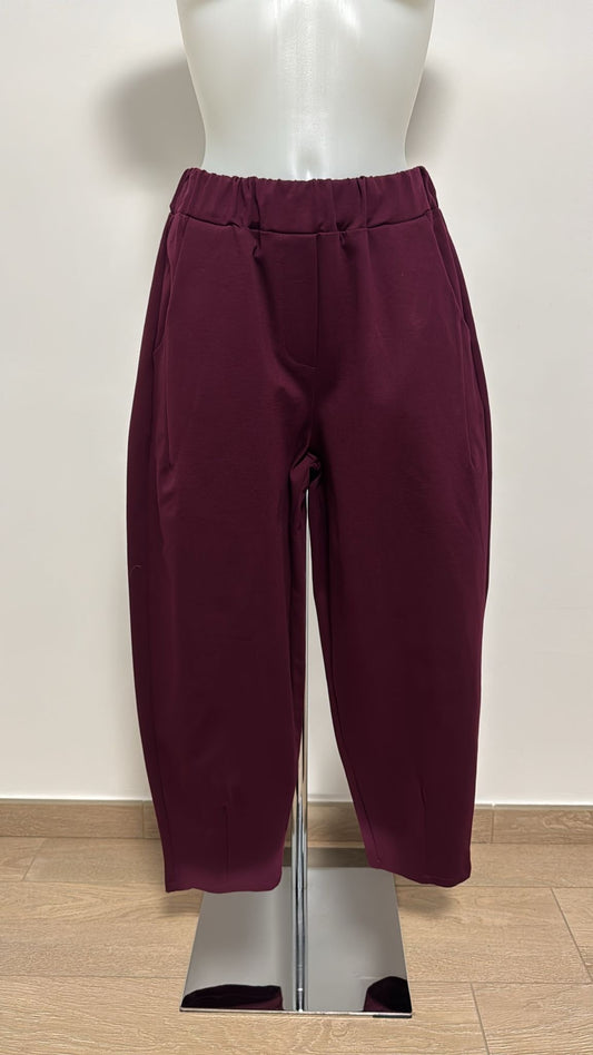 Pantaloni ad ovetto con elastico liscio