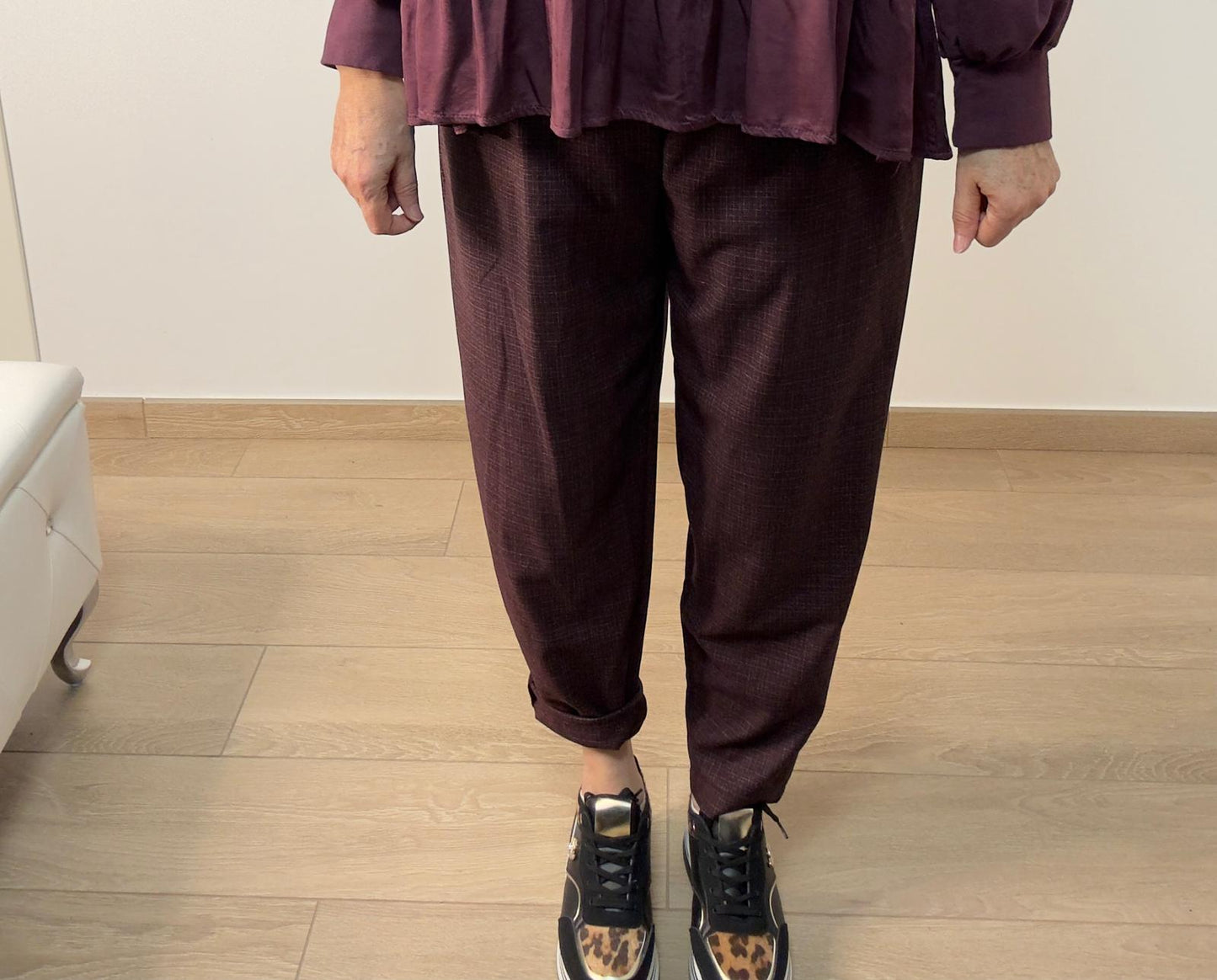 Pantaloni tartan tapered fit