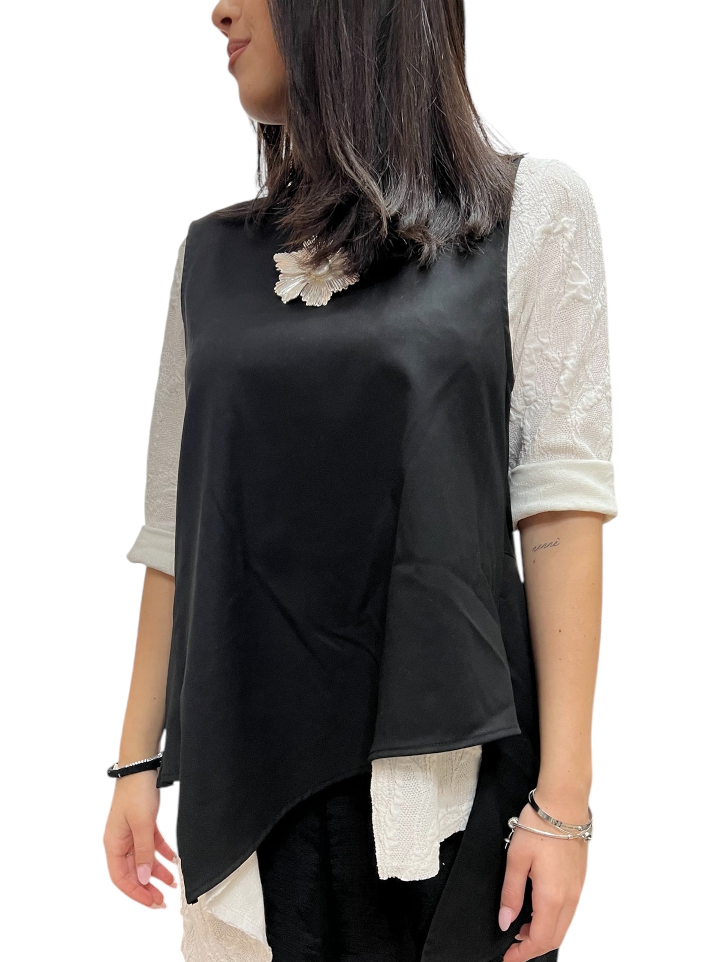 Wendy Trendy gilet asimmetrico
