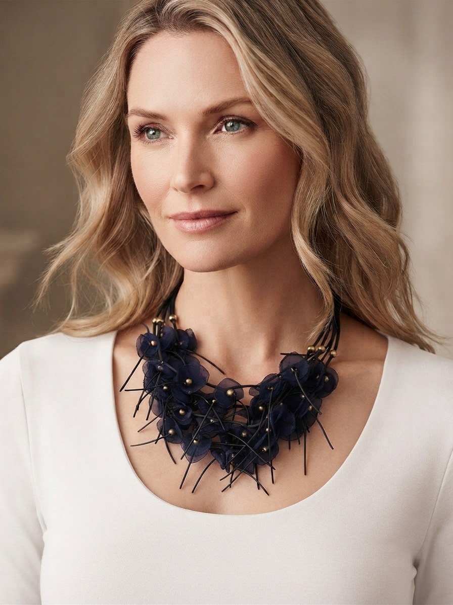 Collana girocollo tulle