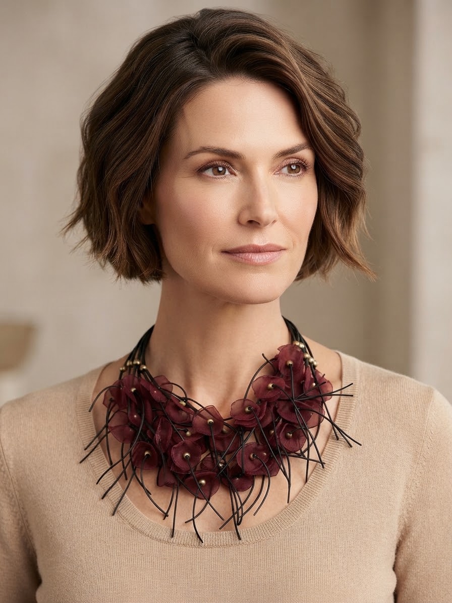 Collana girocollo tulle