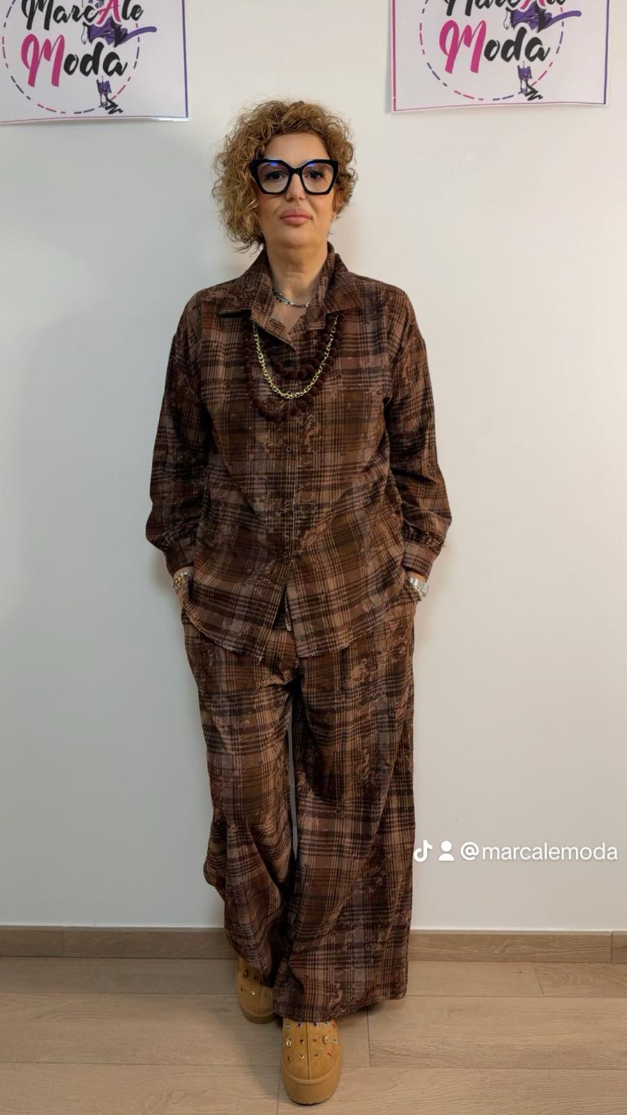 Coordinato marrone tartan