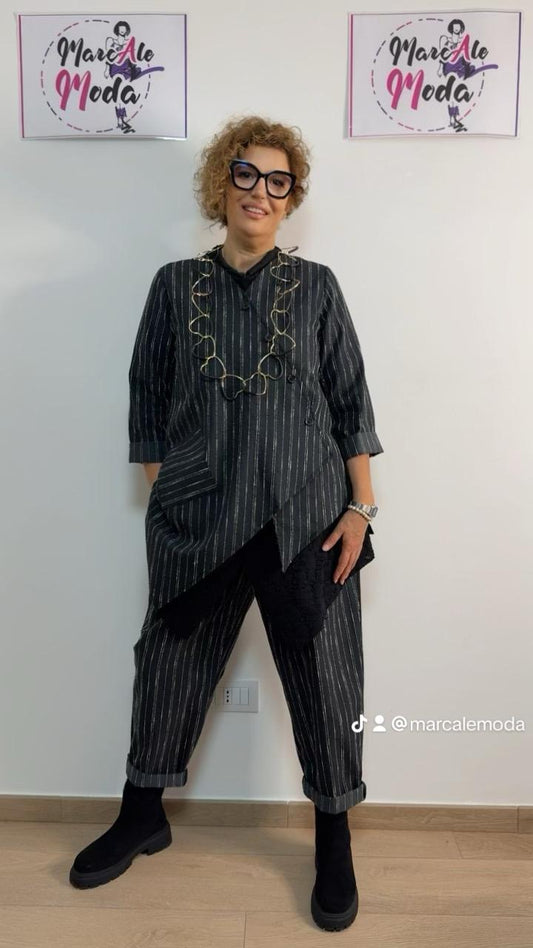 Coordinato asimmetrico a righe 158C