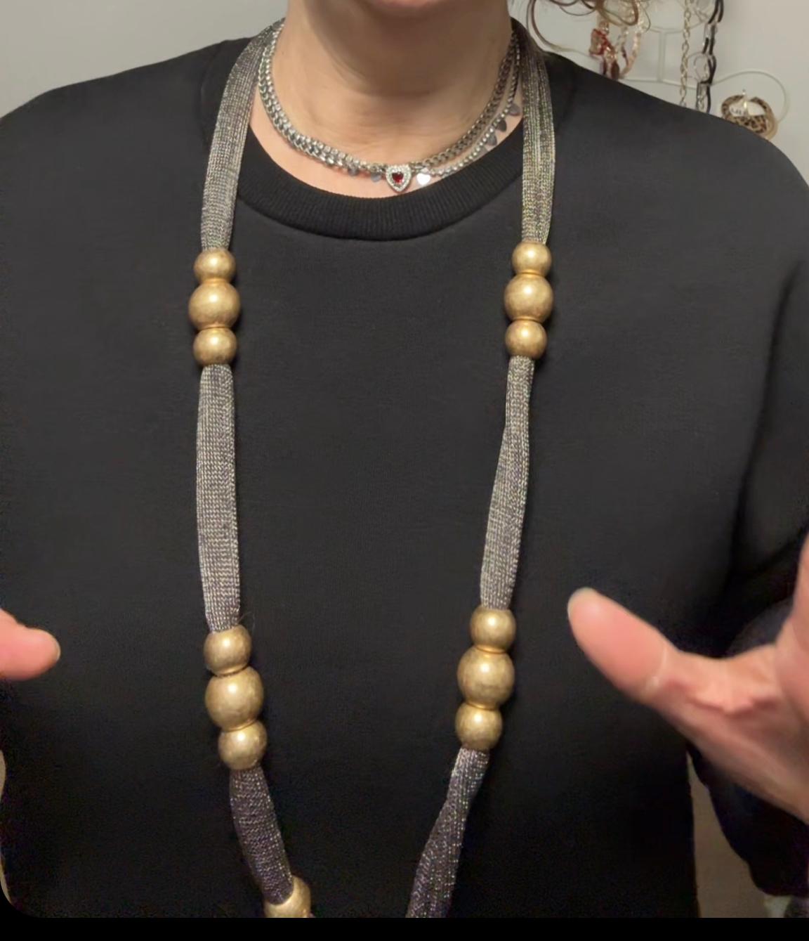 Collana con sfere bronzo