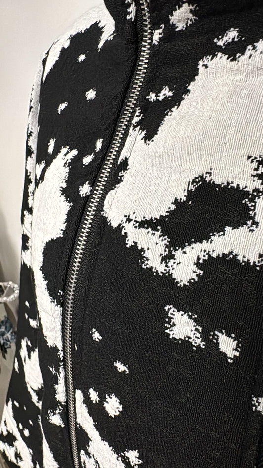 158C giacca a collo alto con doppia zip