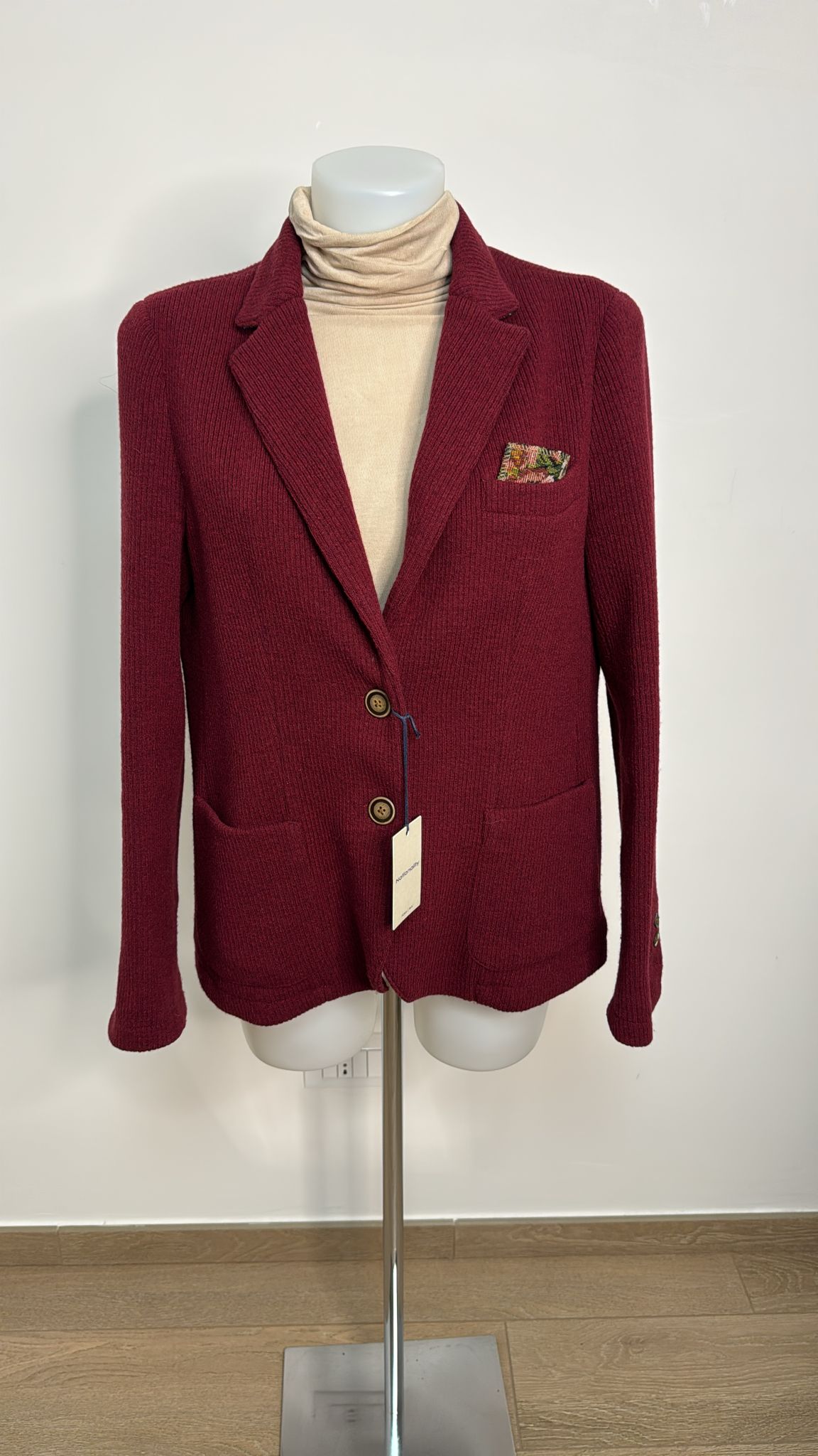 Giacca in lana rigata