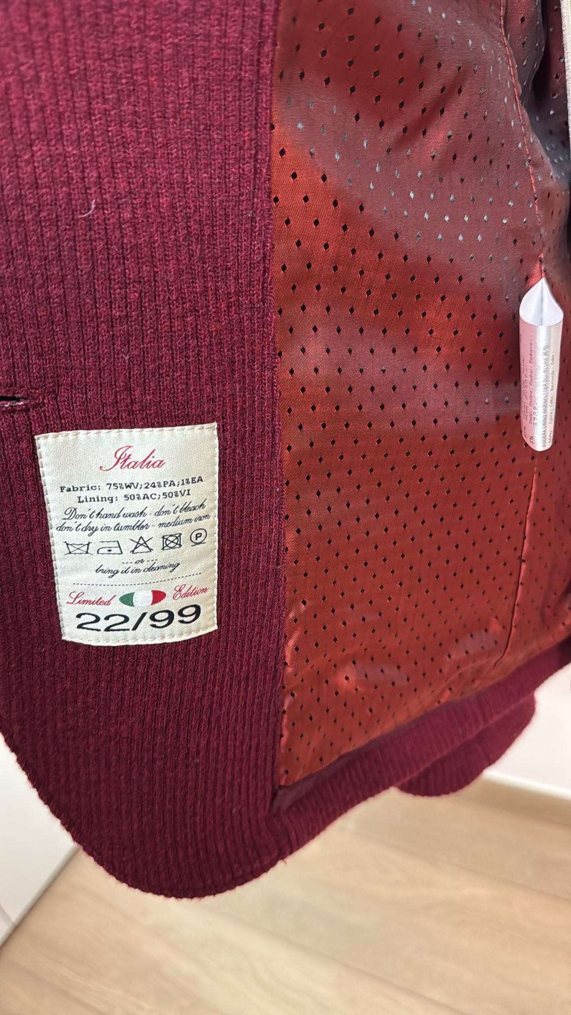 Giacca in lana rigata