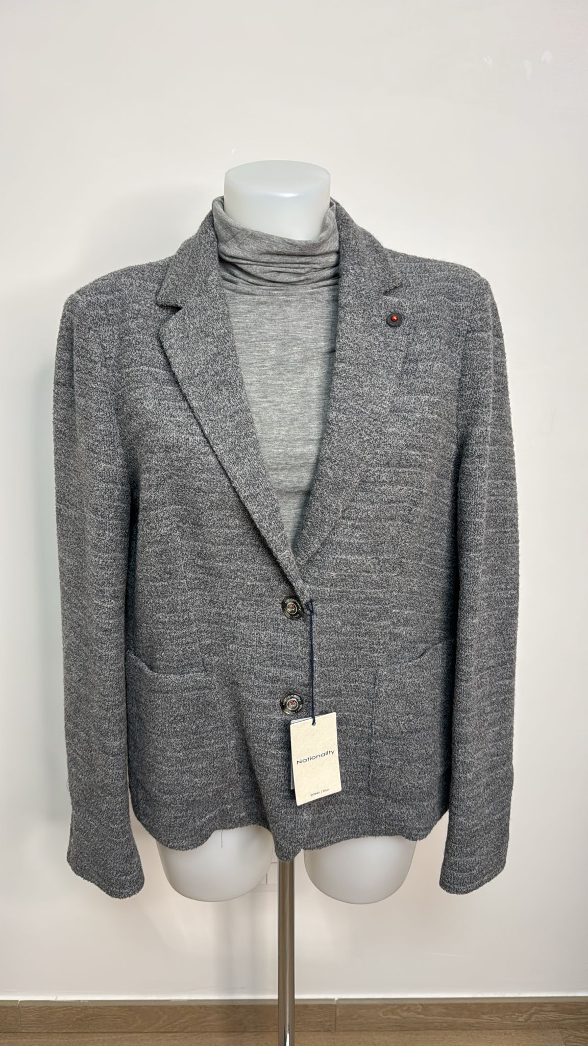 Giacca in panno grigia