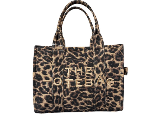 Tote bag in tessuto maculata