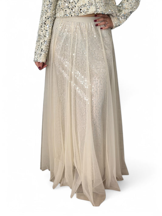 VicBee gonna in tulle con fodera con paillettes