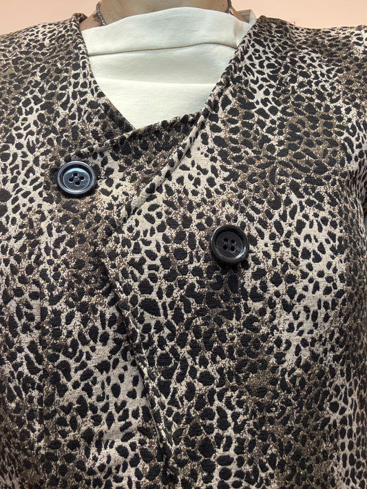 Gilet asimmetrico maculato