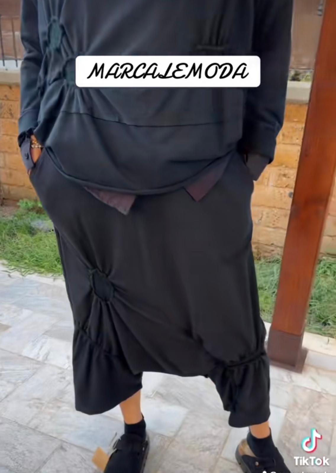 Coordinato Wendy Trendy a cavallo basso con dettaglio grinze