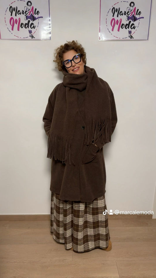 Cappotto in simil lana cotta