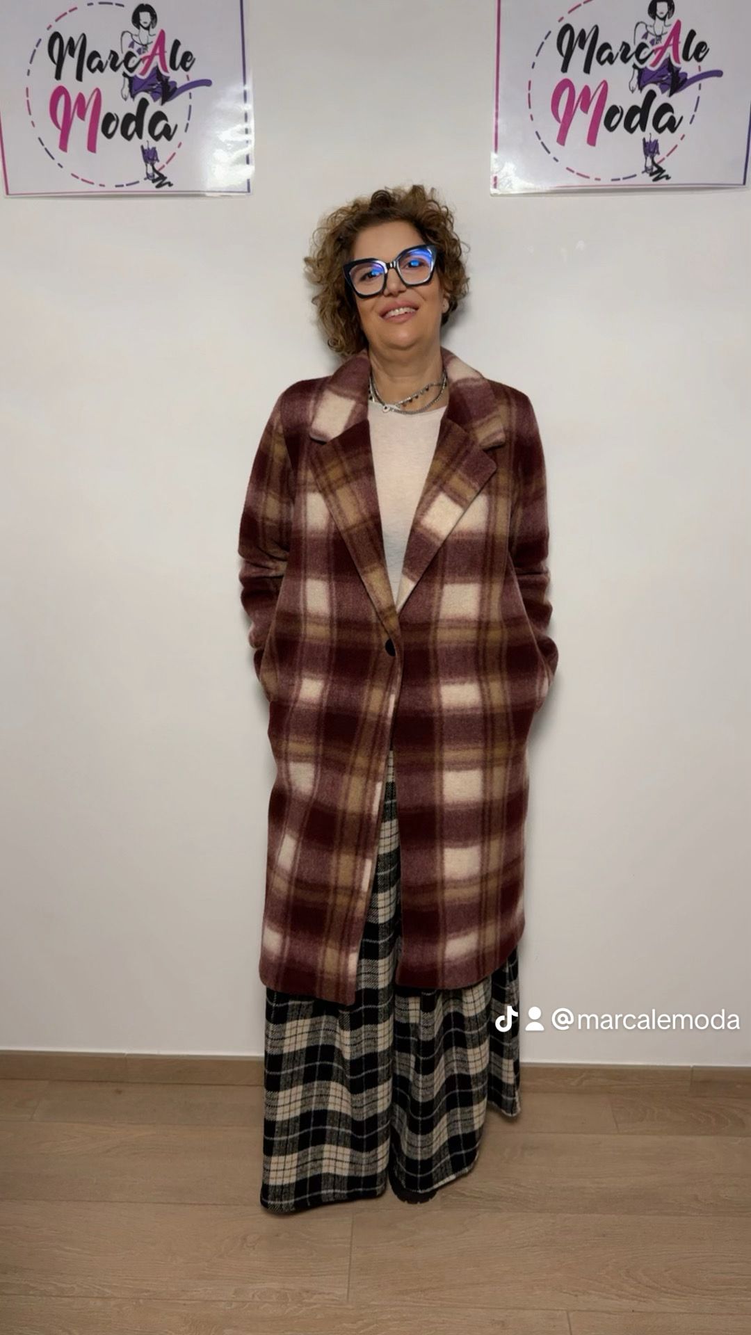 Cappotto lungo tartan